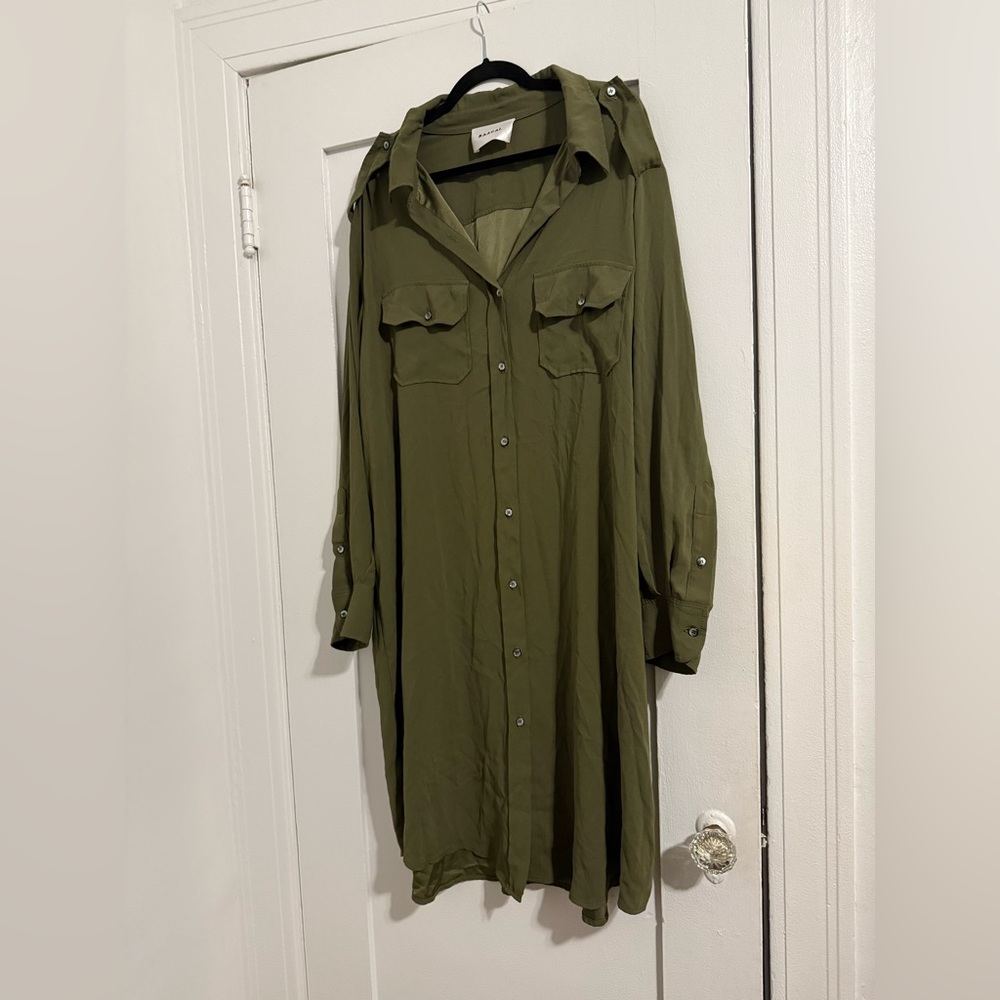 Collared Button Down Dress by Baacal